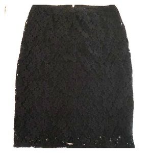 Black lace skirt